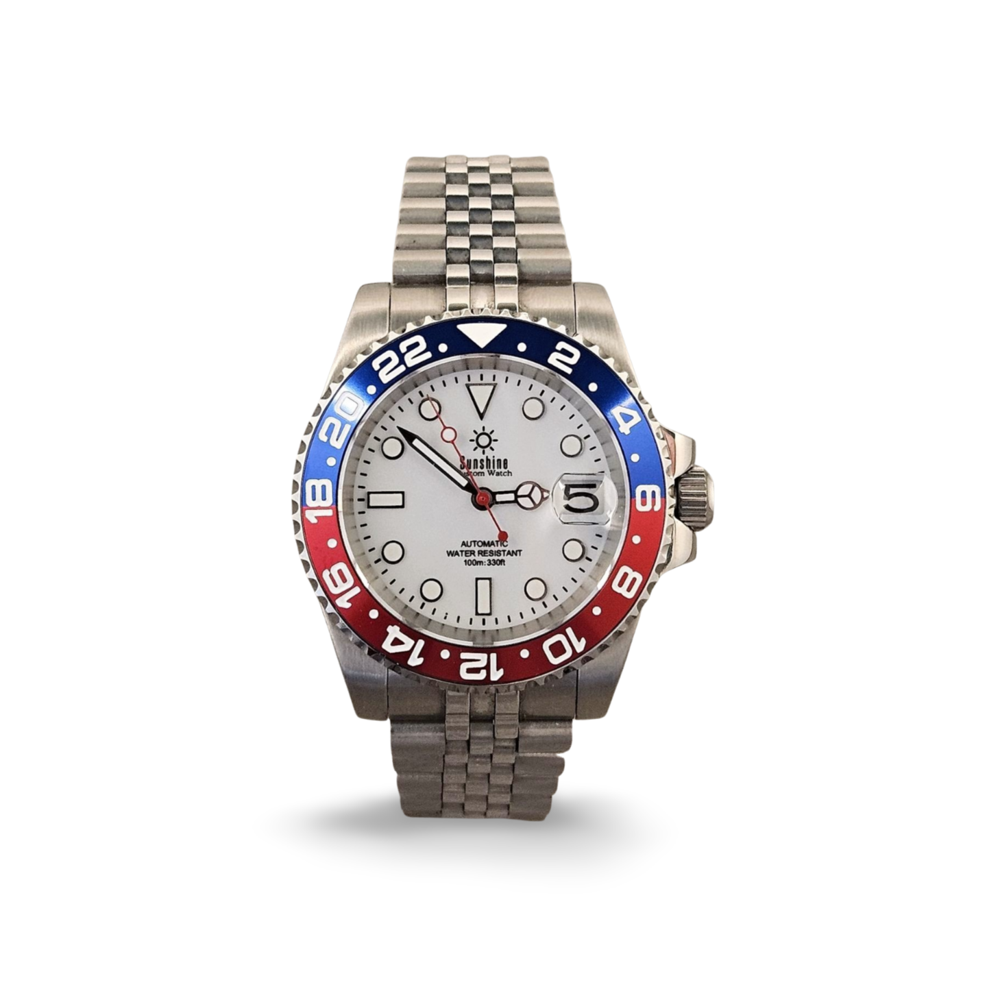 40mm Sub Diver Watch | White Pepsi