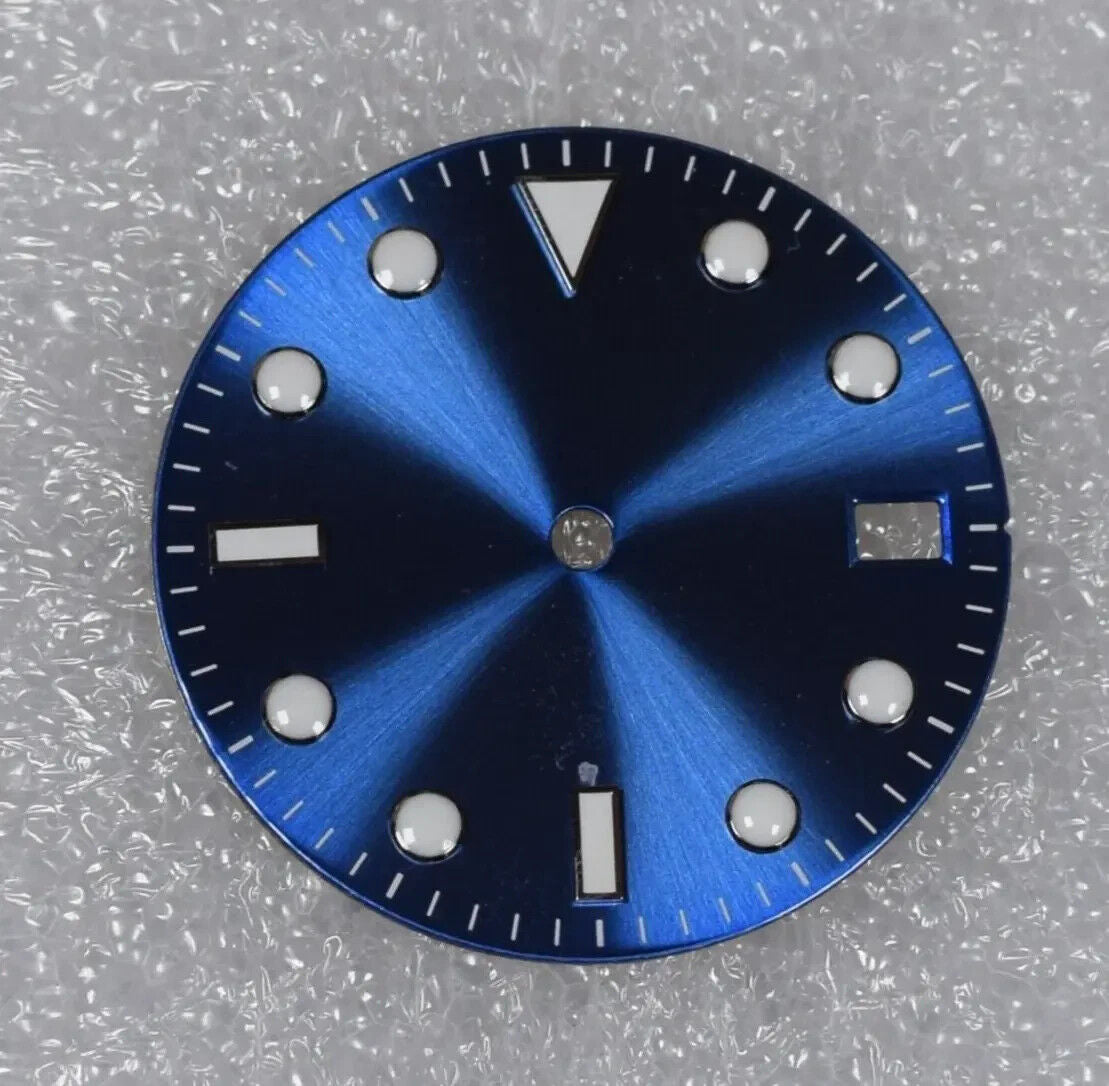 Dial 29.0mm No Logo for watch moding - BLUE - fits NH35 Family of Movements