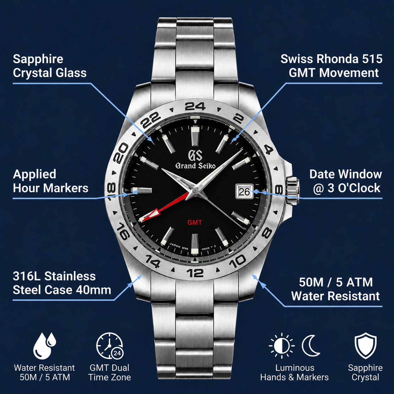GMT GS Mod Watch | Black