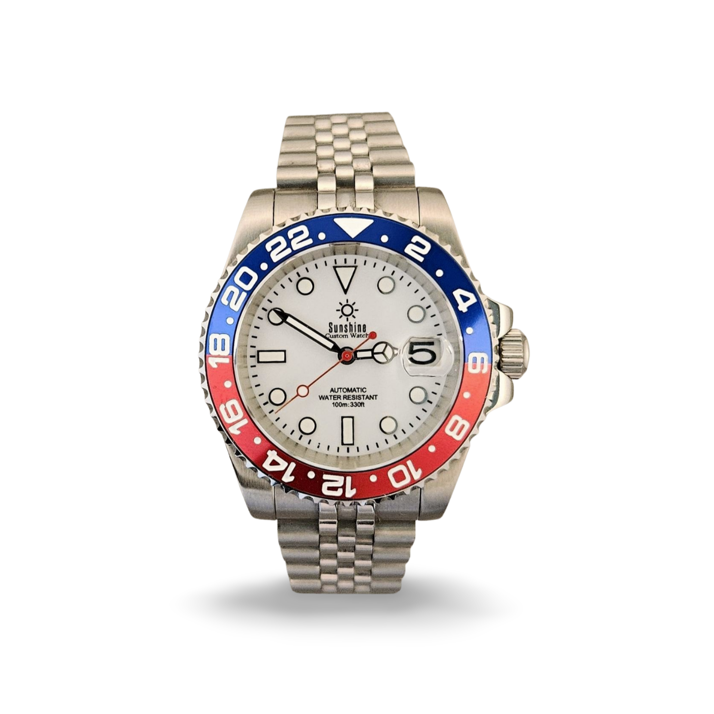 40mm Sub Diver Watch | White Pepsi
