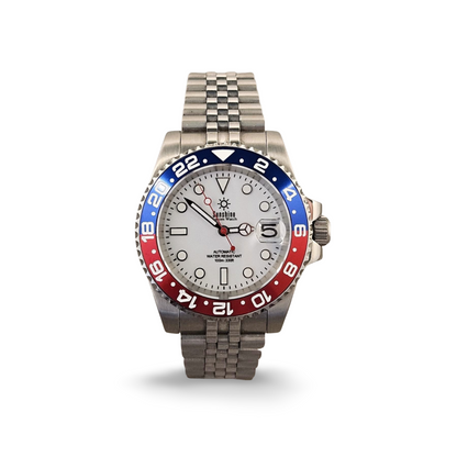 40mm Sub Diver Watch | White Pepsi