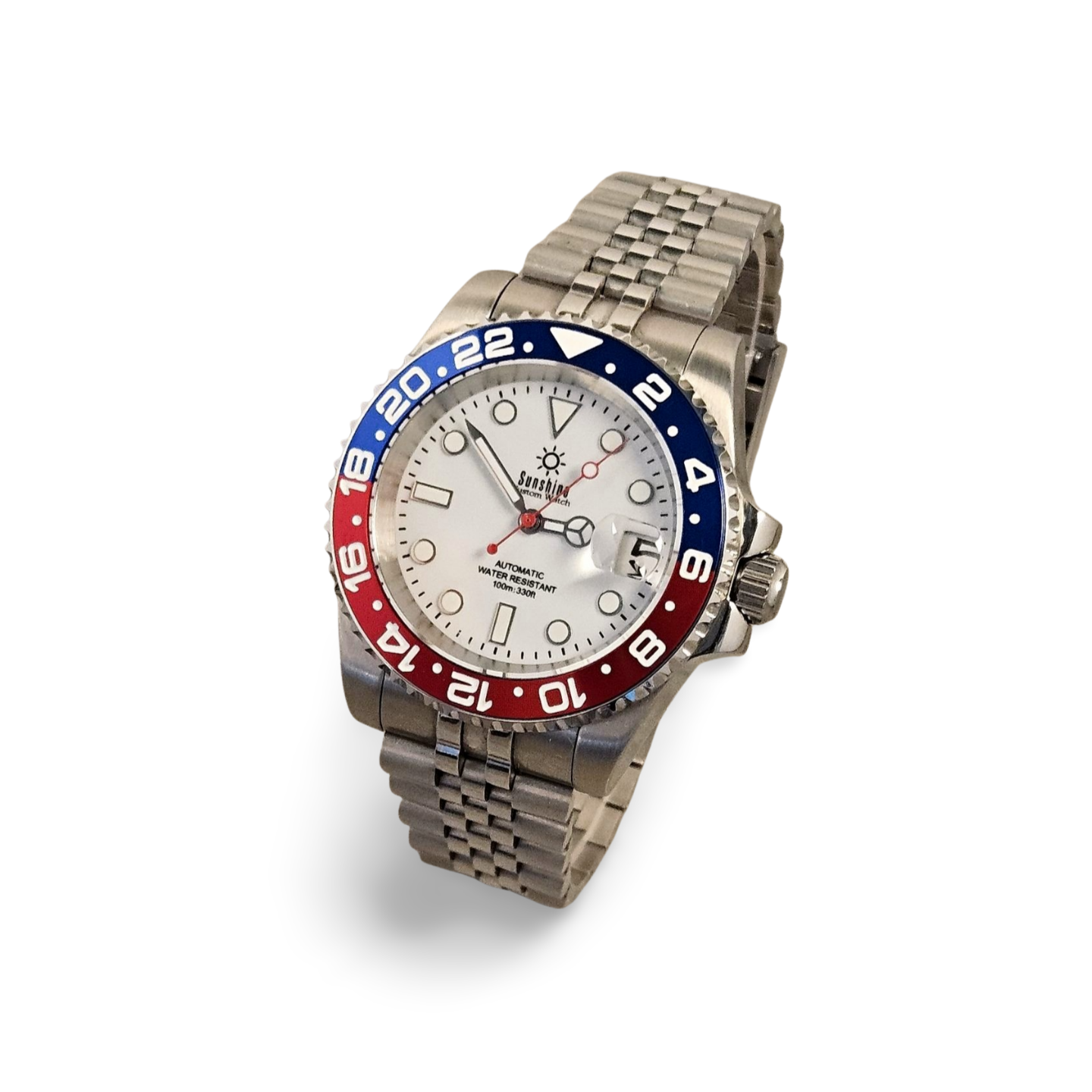 40mm Sub Diver Watch | White Pepsi