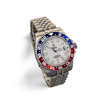 40mm Sub Diver Watch | White Pepsi