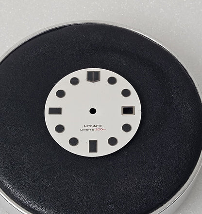 Dial 29.0mm No Logo for watch moding White/Goldv- fits NH35 Family of Movements