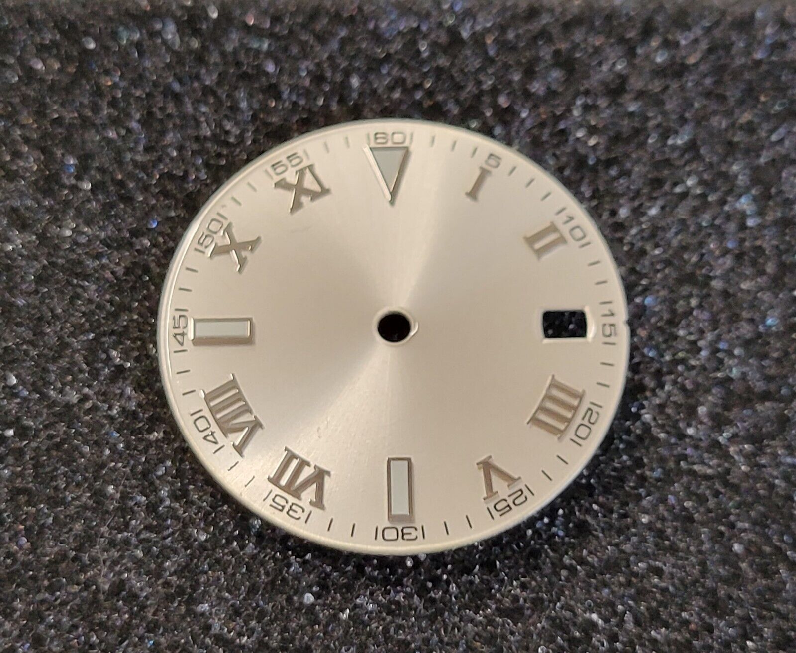 Dial 29.0mm No Logo,  Roman Numerals, Silver for watch moding - fits NH35 Family