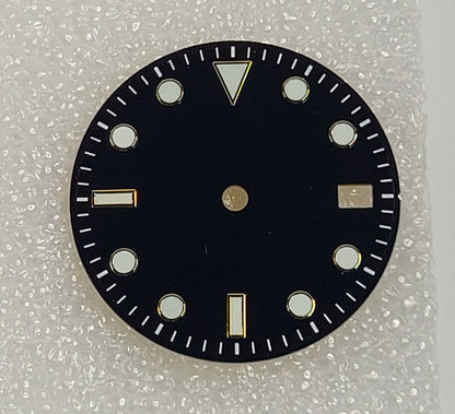 Dial 29.0mm No Logo for watch moding - BLACK - fits NH35 Family of Movements