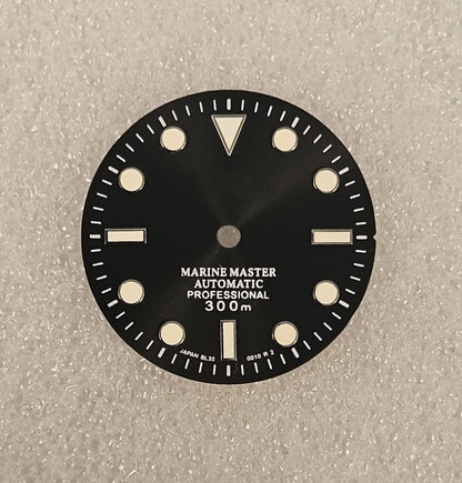 Dial 29.0mm With Logo for watch moding - BLACK - fits NH35 Family of Movements