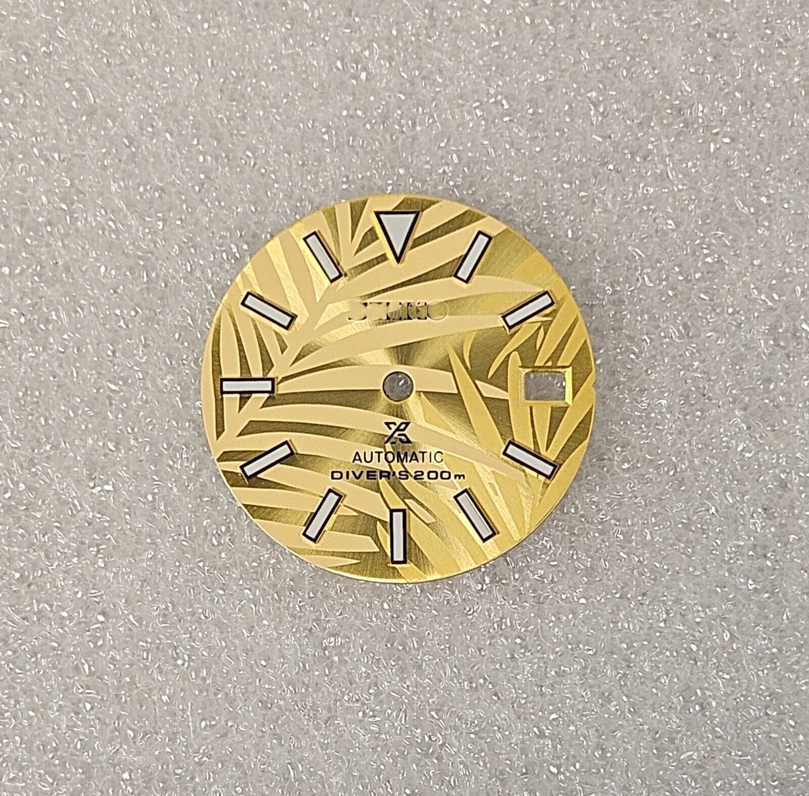 Dial 29.0mm Yellow/Gold With Logo for watch moding - fits NH35 Family