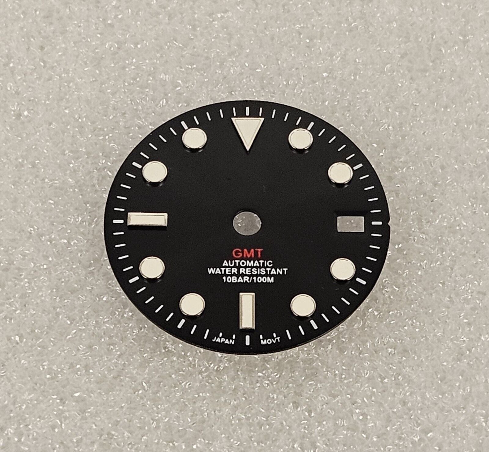 Dial 29.0mm Black GMT - With Logo for watch moding - fits NH34 Movements