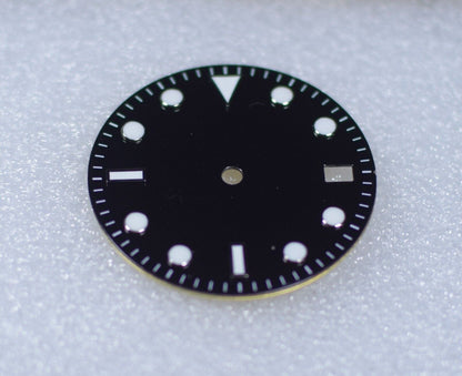Dial 29.0mm No Logo for watch moding - BLACK - fits NH35 Family of Movements