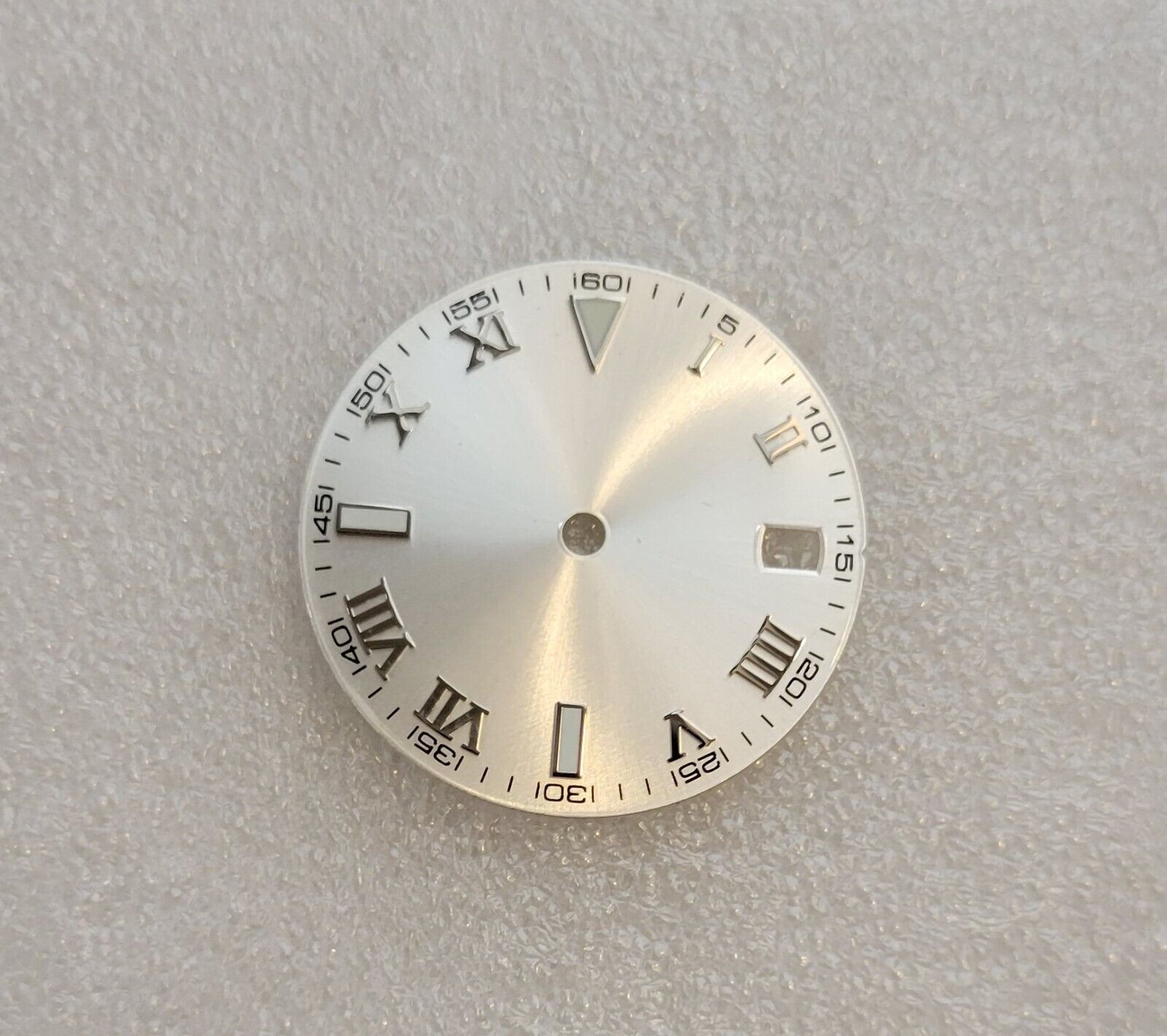 Dial 29.0mm No Logo,  Roman Numerals, Silver for watch moding - fits NH35 Family
