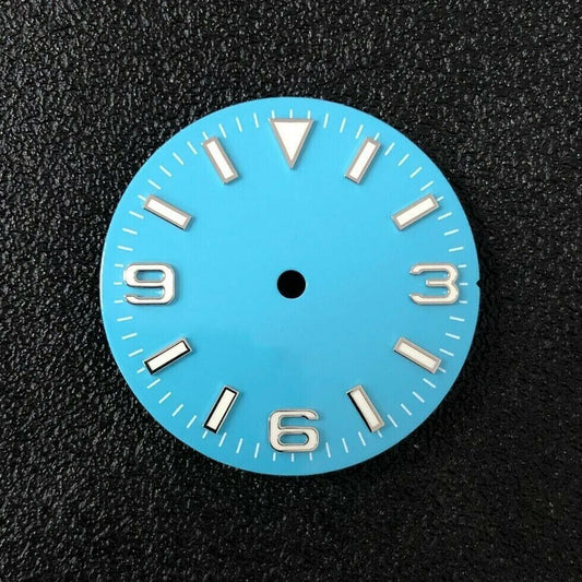 Dial 29.0mm No Logo for watch moding Sky Blue- fits NH35 Family of Movements