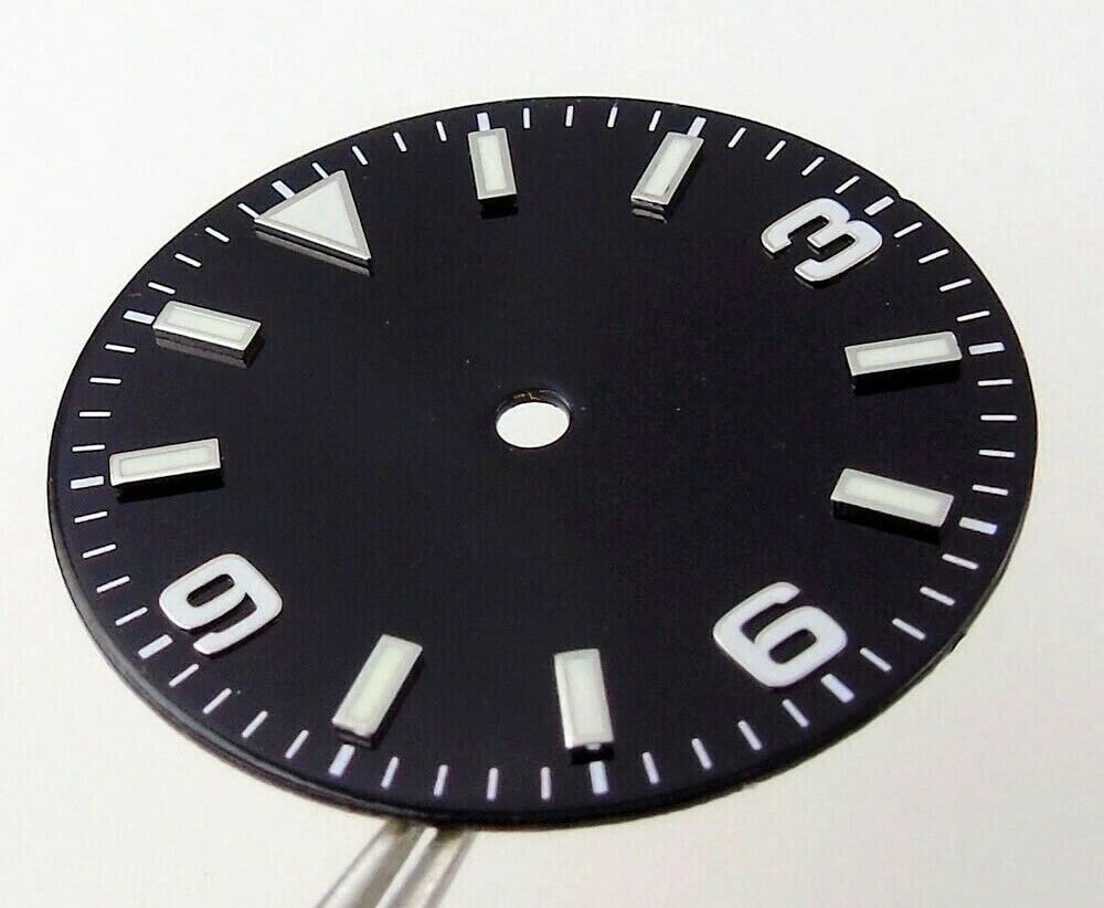 Dial 29.0mm NO Logo for watch moding - BLACK - No Date fits NH35