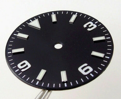 Dial 29.0mm NO Logo for watch moding - BLACK - No Date fits NH35