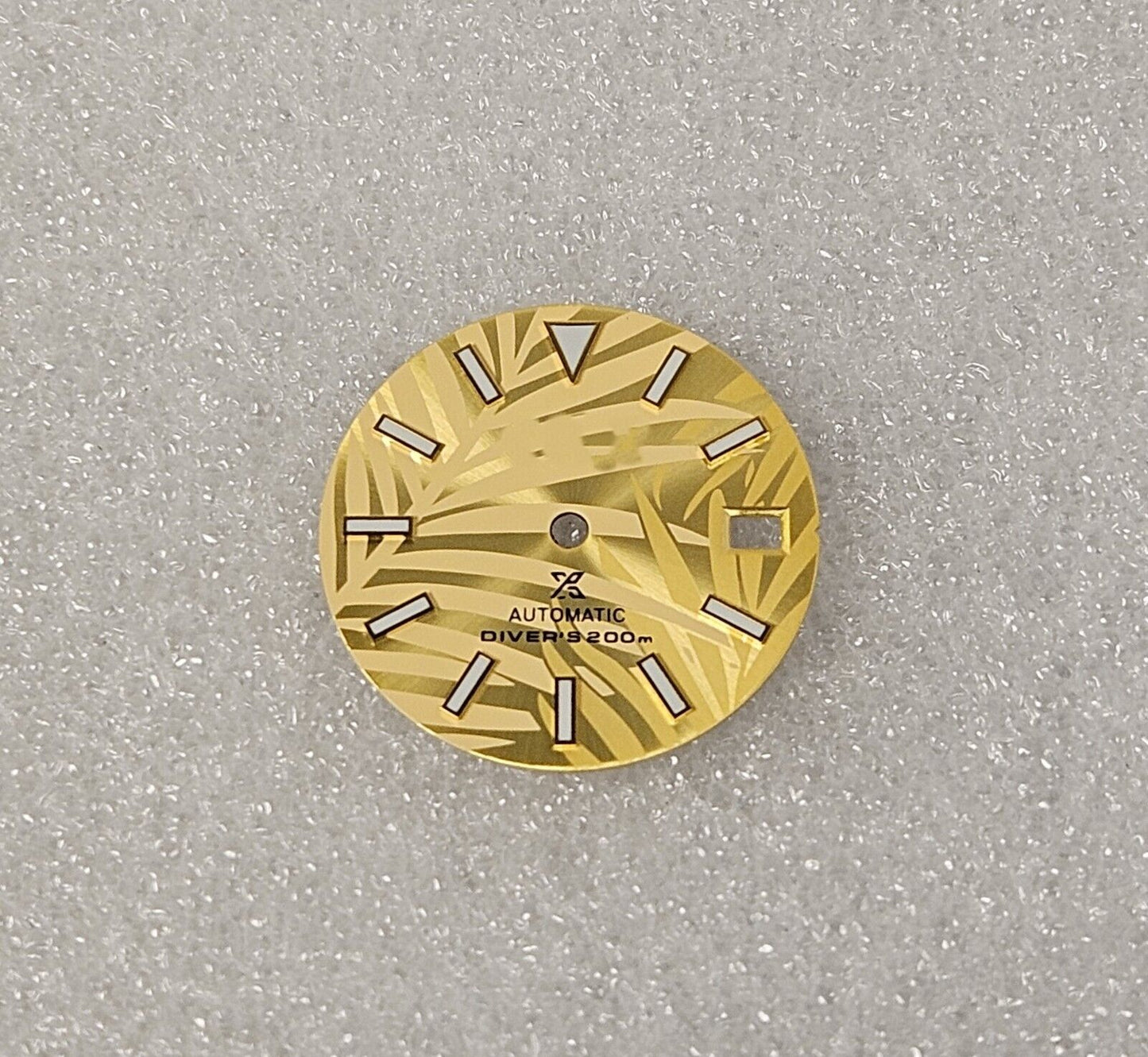 Dial 29.0mm Yellow/Gold With Logo for watch moding - fits NH35 Family