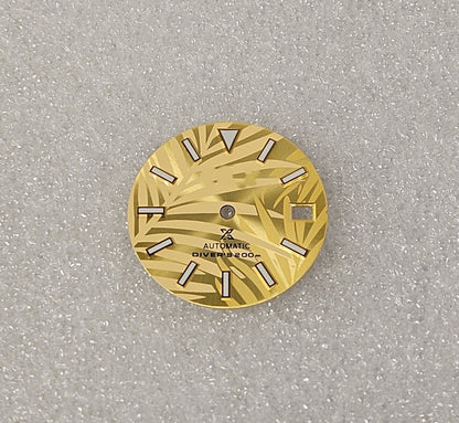 Dial 29.0mm Yellow/Gold With Logo for watch moding - fits NH35 Family