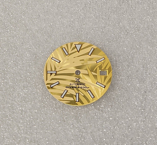 Dial 29.0mm Yellow/Gold With Logo for watch moding - fits NH35 Family