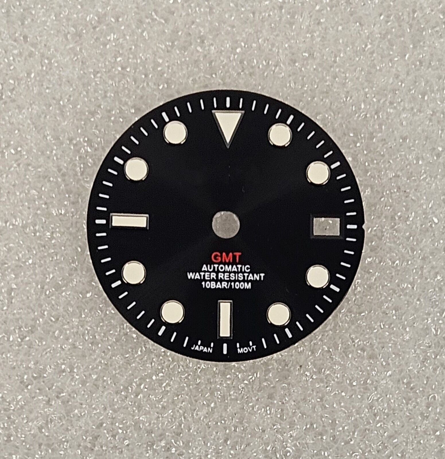 Dial 29.0mm Black GMT - With Logo for watch moding - fits NH34 Movements