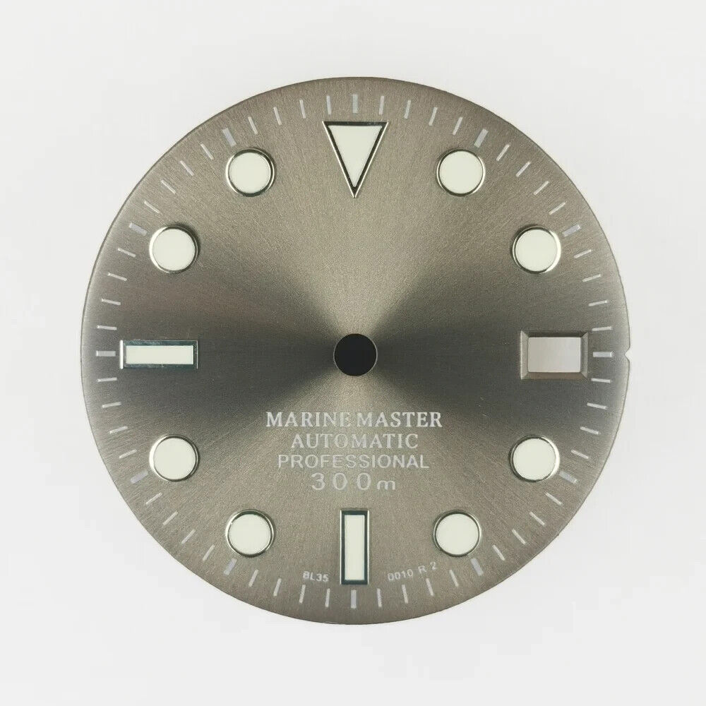 Dial 29.0mm With Logo for watch moding - GREY - fits NH35 Family of Movements