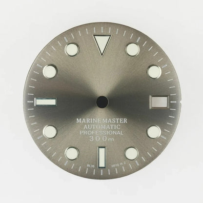 Dial 29.0mm With Logo for watch moding - GREY - fits NH35 Family of Movements
