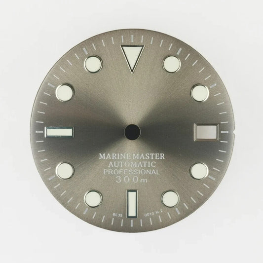 Dial 29.0mm With Logo for watch moding - GREY - fits NH35 Family of Movements