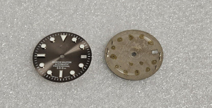 Dial 29.0mm With Logo for watch moding - GREY - fits NH35 Family of Movements