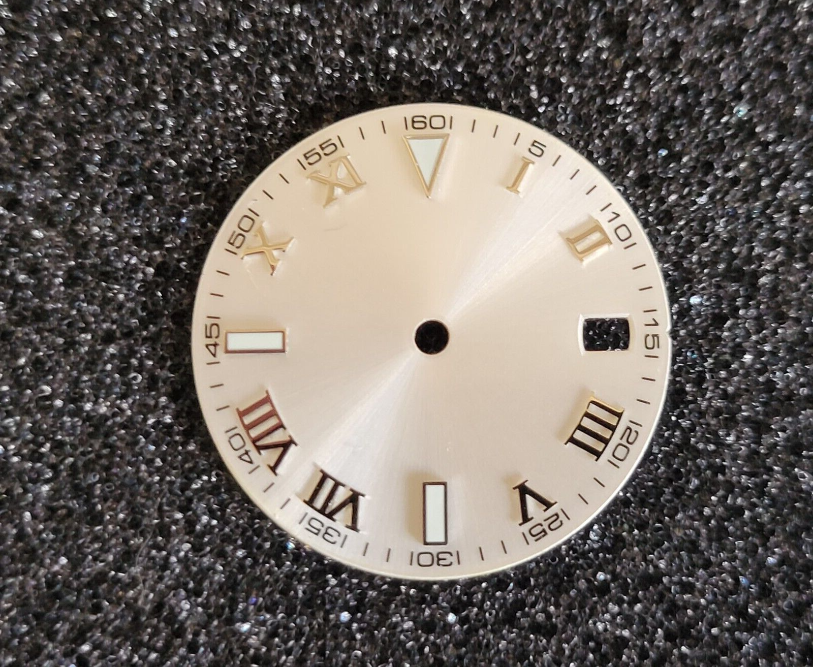 Dial 29.0mm No Logo,  Roman Numerals, Silver for watch moding - fits NH35 Family