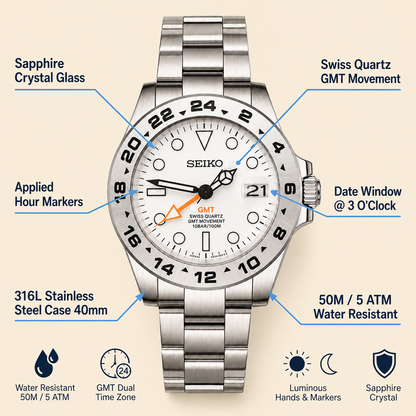 GMT Explorer II Mod | White