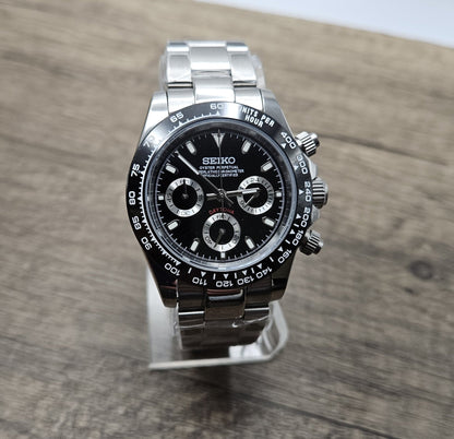 Daytona Chronograph Mod Watch, Black - Sunshine Custom Watch