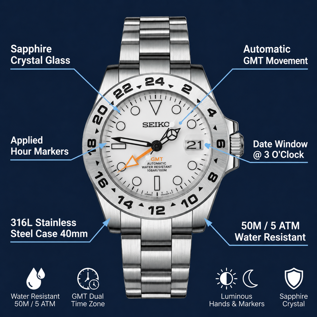 GMT Explorer II Style Custom Mod | Black