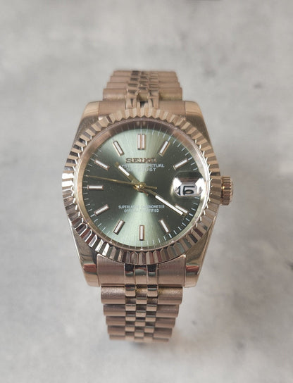 Fluted Rose Gold Case Choice of DateJust Dial Colors - Sunshine Custom Watch