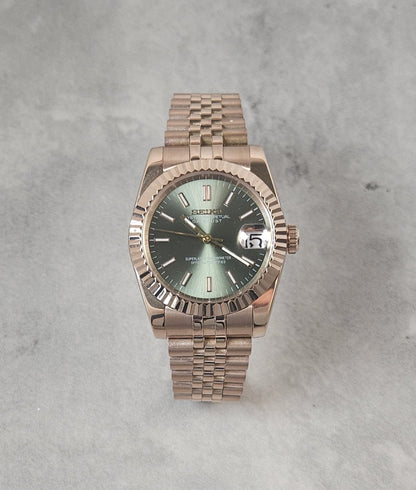 Fluted Rose Gold Case Choice of DateJust Dial Colors - Sunshine Custom Watch