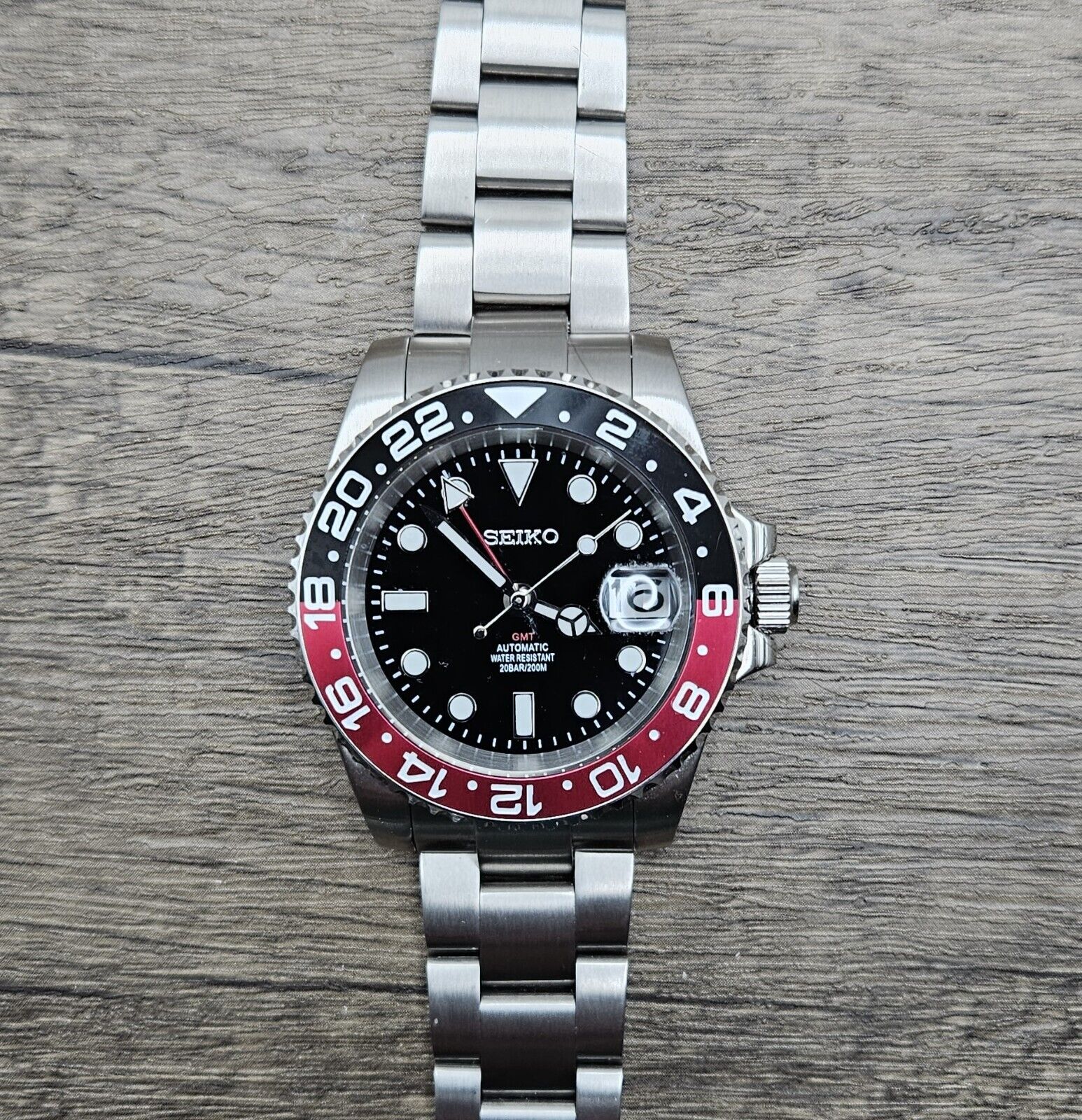 GMT Coke Seiko Custom Mod Watch - Sunshine Custom Watch