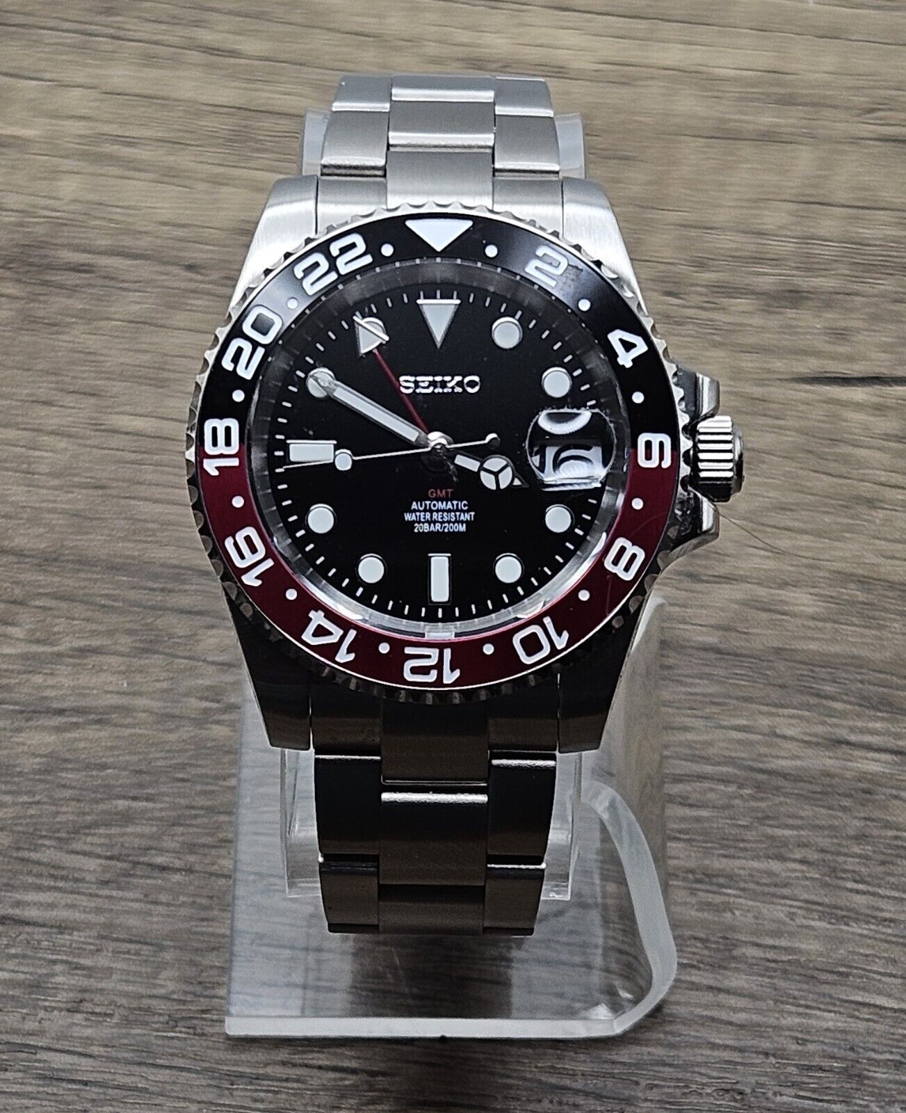 GMT Coke Seiko Custom Mod Watch - Sunshine Custom Watch