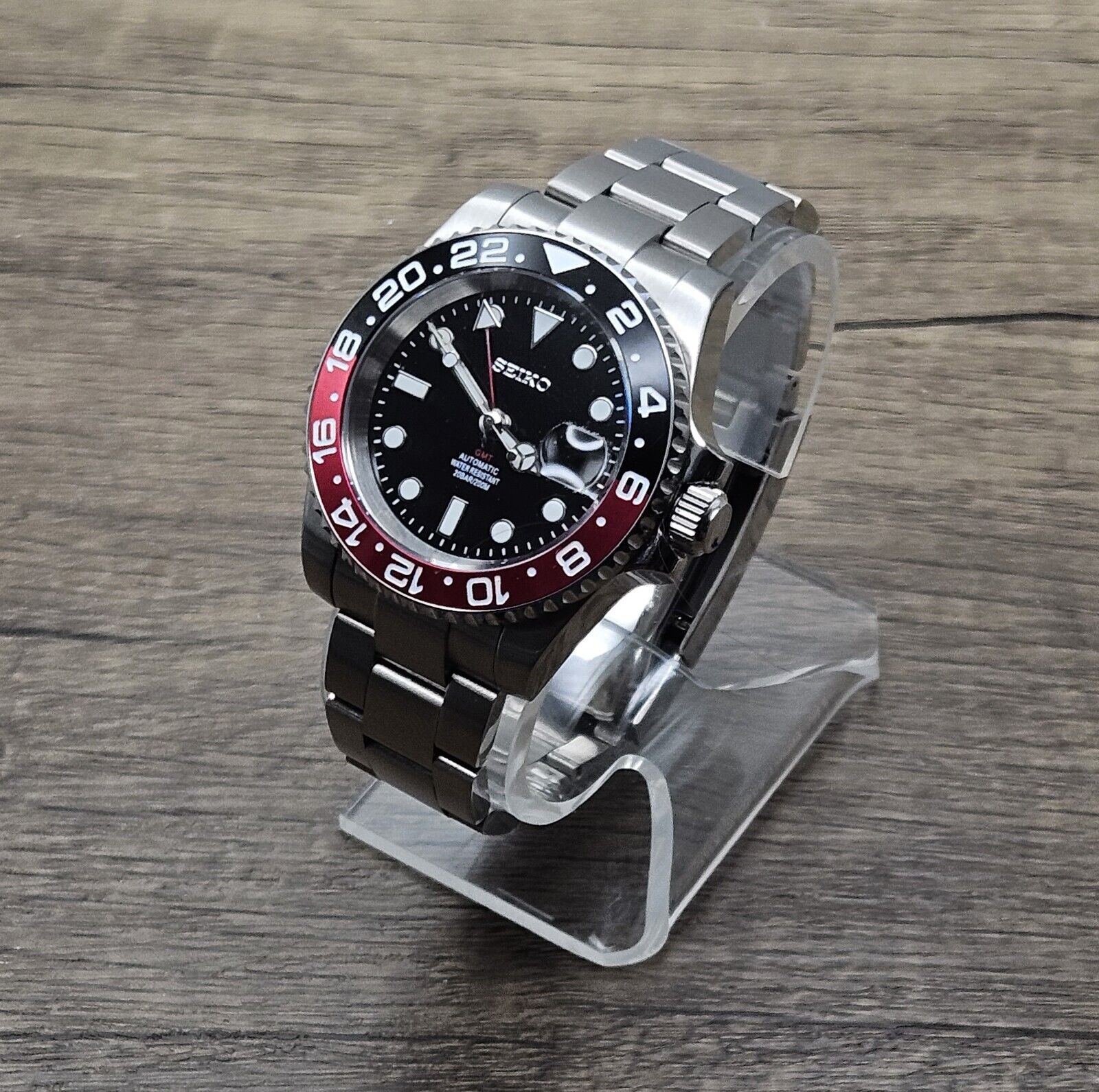 GMT Coke Seiko Custom Mod Watch - Sunshine Custom Watch