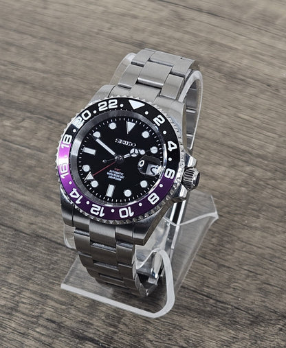 GMT Joker Seiko Custom Mod Watch - Sunshine Custom Watch