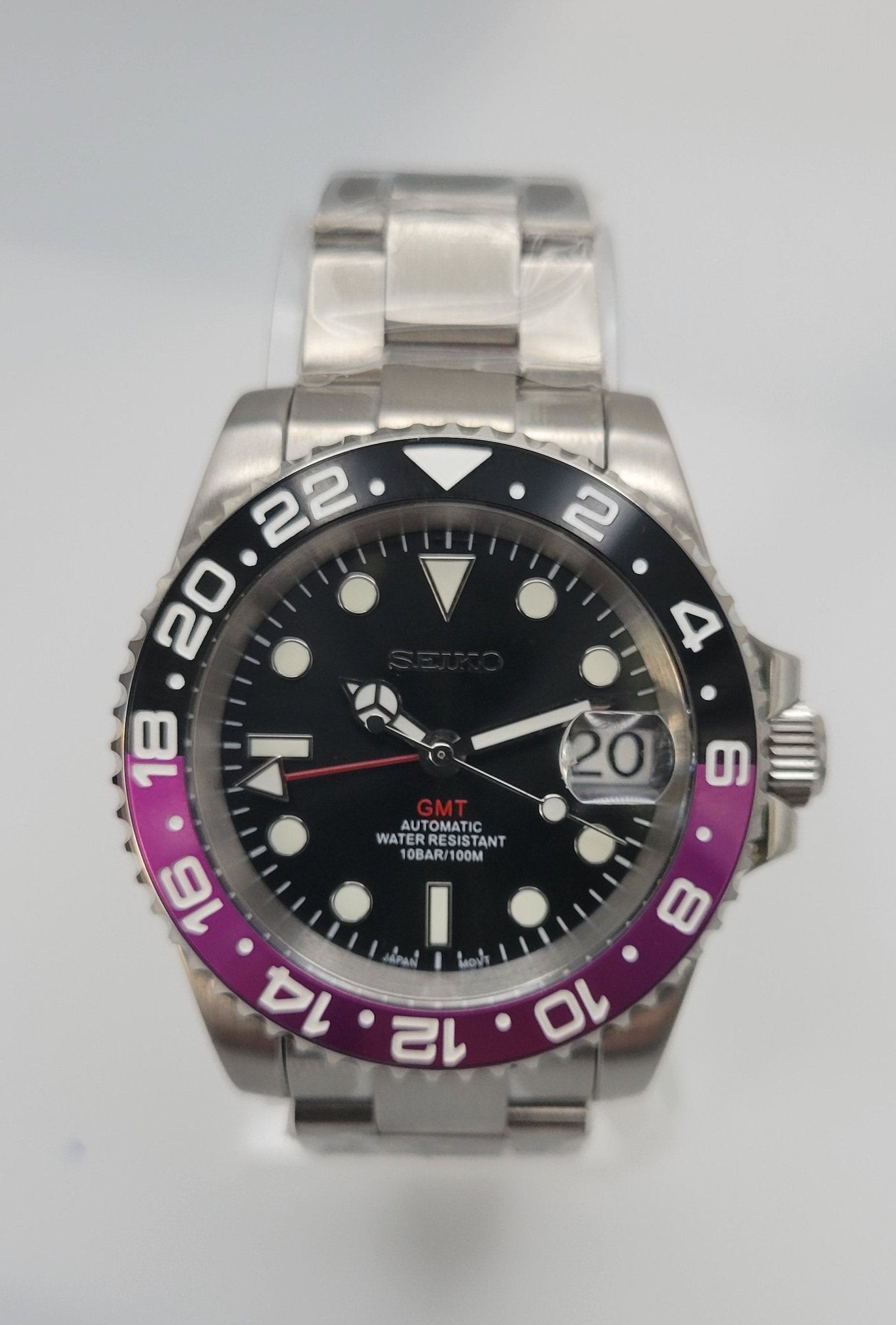 GMT Joker Seiko Custom Mod Watch - Sunshine Custom Watch