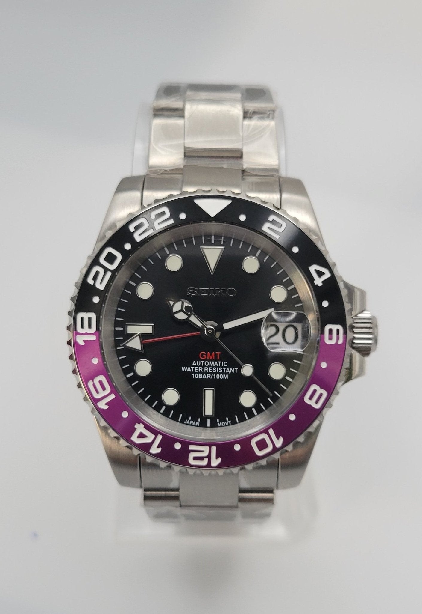 GMT Joker Seiko Custom Mod Watch - Sunshine Custom Watch