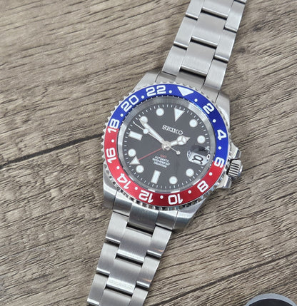 GMT Pepsi Seiko Custom Mod Watch - Sunshine Custom Watch