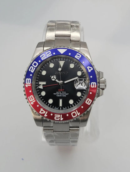 GMT Pepsi Seiko Custom Mod Watch - Sunshine Custom Watch