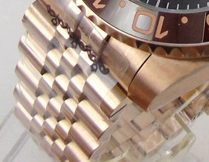 Seiko Custom Mod Watch, Rose Gold - Yacht Style- Powered by NH35 Automatic - Sunshine Custom Watch