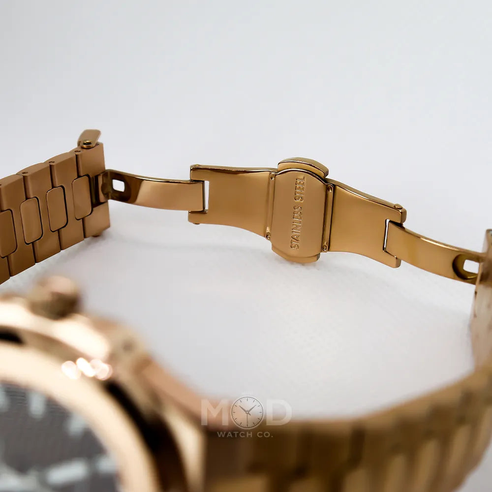 Nautilus Rose Gold | Brown (Open Heart)