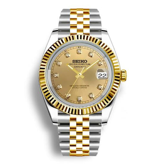 DateJust Two Tone | Gold Gemstone